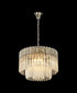 Kuna Brass/Clear Pendant Round 8 Light 60cm